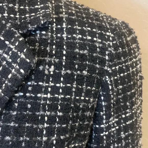 Coldwater Creek Black & White Tweed Blazer Jacket - Picture 2 of 5